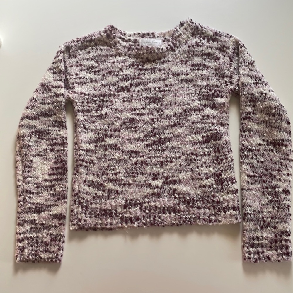 Purple popcorn marled girls sweater